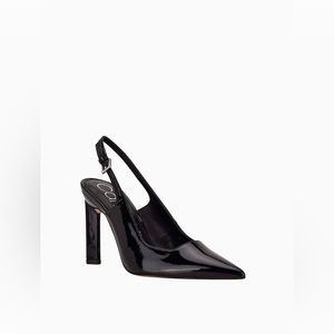 LIKE NEW Calvin Klein Black Attract Sling Back Pumps Heels, Size 6